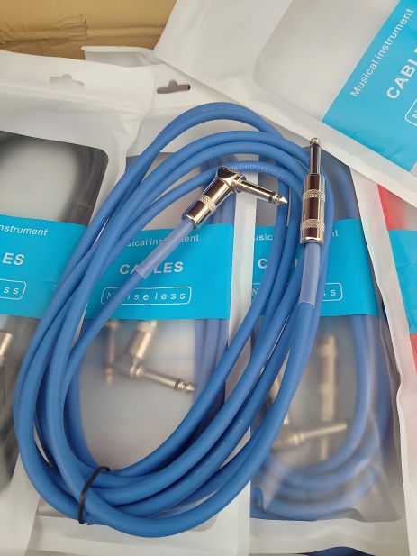 Инструментальный кабель для гитары, синий, длина 3м