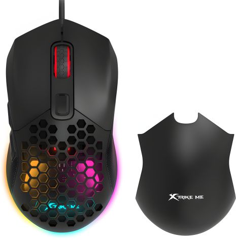 Дротова ігрова миша XTRIKE ME GM-316W Wired mouse, 800-7200 6 Step DPI, USB, 1.5m, black