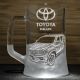 Пивний келих з гравіюванням фото автомобіля Toyota Hilux Тойота Хайлюкс - подарунок для водія