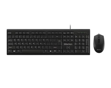MEETION MT-C100 Combo Set 2in1 USB Keyboard/Mouse |RU/EN Layouts| Black