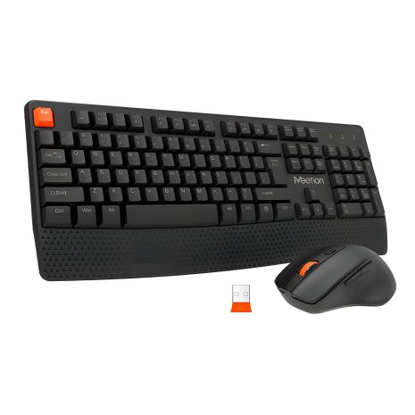 MeeTion MT-C4130 Combo Set 2in1 Wireless Keyboard/Mouse 2.4G |UA/RU/EN Layouts| Black
