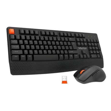 MeeTion MT-C4130 Combo Set 2in1 Wireless Keyboard/Mouse 2.4G |UA/RU/EN Layouts| Black