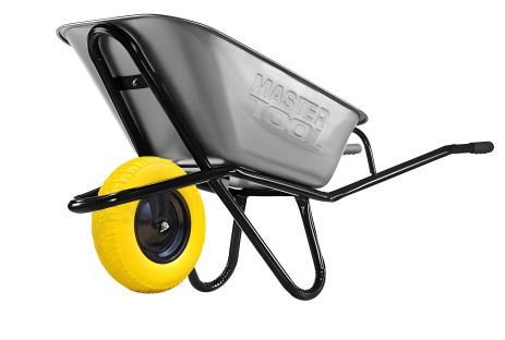 Садово-будівельна тачка D-3 одноколісна 100 л/200 кг, колесо поліуретанове PU 4.0х8 Ø 40 см, підшипник MASTERTOOL 79-9855 Садово-будівельна тачка D-3 одноколісна 100 л/200 кг, колесо поліуретанове PU 4.0х8 Ø 40 см, підшипник MASTERTOOL 79-9855