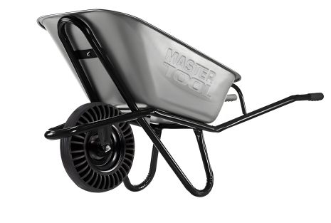 Тачка садово-строительная D-3 одноколесная 100 л/200 кг колесо цельнолитое резиновое ТSR408-MB Ø 40 см подшипник MASTERTOOL 79-9848