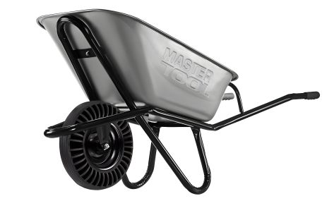 Тачка садово-строительная D-3 одноколесная 100 л/200 кг колесо цельнолитое резиновое ТSR408-MB Ø 40 см подшипник MASTERTOOL 79-9848