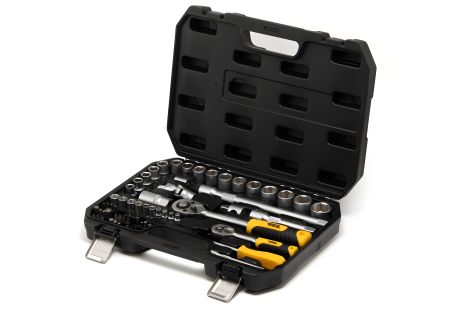 Набор инструментов мастера ¼"&½" 72 шт, CrV кейс с металлическими замками, MASTERTOOL 78-5072