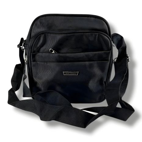 Мужская компактная сумка через плечо, черная