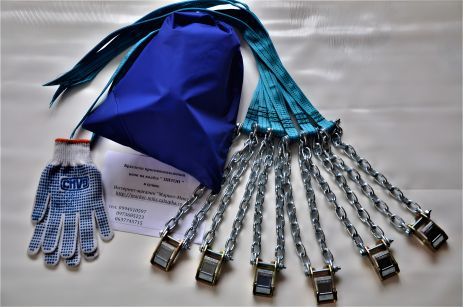 Цепи браслеты "Питон" для повышения проходимости авто, замок-зажим, 6 шт Цепи браслеты "Питон" для повышения проходимости авто, замок-зажим, 6 шт