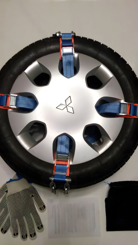 Браслети-ланцюги протиковзання "Пітон" 8 шт. з замком-затискачем для позашляховиків