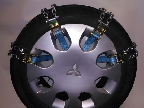 Комплект зимних цепей на колёса, 6 шт