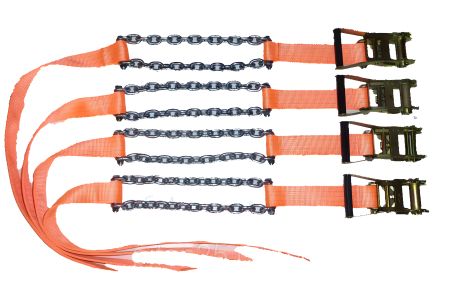 Браслети протиковзання 4 шт. Вантажівка Фура Тягач 8 мм ланцюг, HeavyDuty