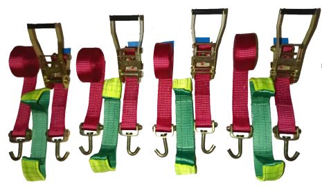 Автовозні ремені з поворотними гачками комплект