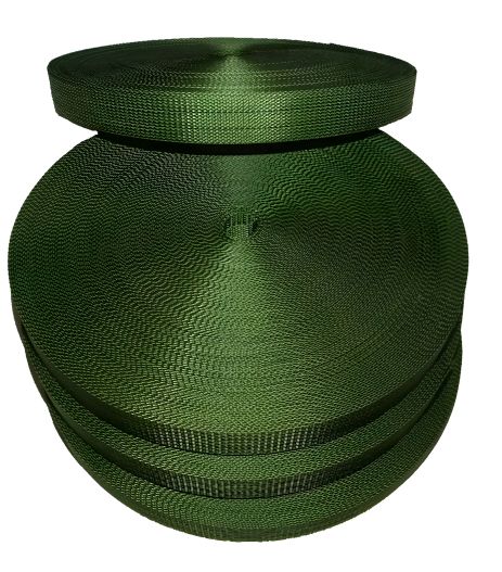 Лента полиэстеровая 1т 25мм хаки Лента полиэстеровая 1т 25мм хаки