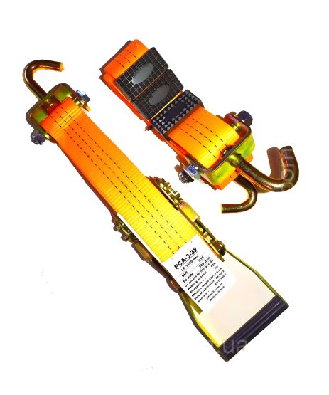 Ремінь автовозний важкий РСА-3-3У, гаки поворотні