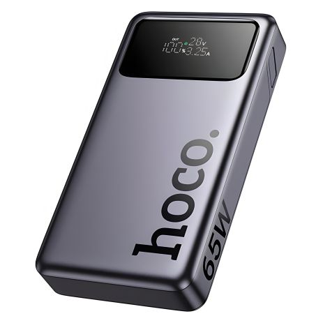 HOCO Q40 25000mAh Leader Powerbank with Dark Digital Display |1USB/2Type-C, PD/QC, 65W/3A| grey HOCO Q40 25000mAh Leader Powerbank with Dark Digital Display |1USB/2Type-C, PD/QC, 65W/3A| grey
