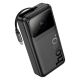 Повербанк HOCO Q41 20000mAh Bright power bank with telescopic cable and display |1USB/1Type-C, PD/QC, 22.5W/3A| black