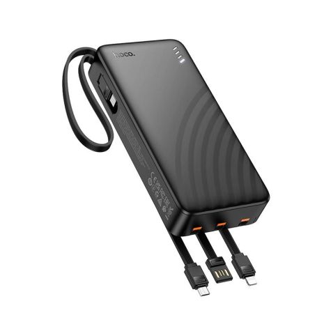 Повербанк HOCO J146A 20000mAh Night tide power bank with 4 cables |1USB/1Type-C, 2A| black