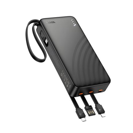 Повербанк HOCO J146A 20000mAh Night tide power bank with 4 cables |1USB/1Type-C, 2A| black