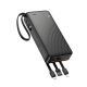 Повербанк HOCO J146A 20000mAh Night tide power bank with 4 cables, 1USB, 1Type-C, 2A, black Повербанк HOCO J146A 20000mAh Night tide power bank with 4 cables, 1USB, 1Type-C, 2A, black