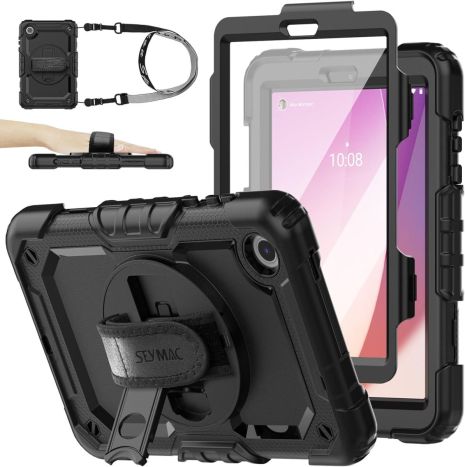 Чохол Rugged 3 Layers броньований протиударний з захистом Lenovo Tab M8 4th Gen TB300 Чорний