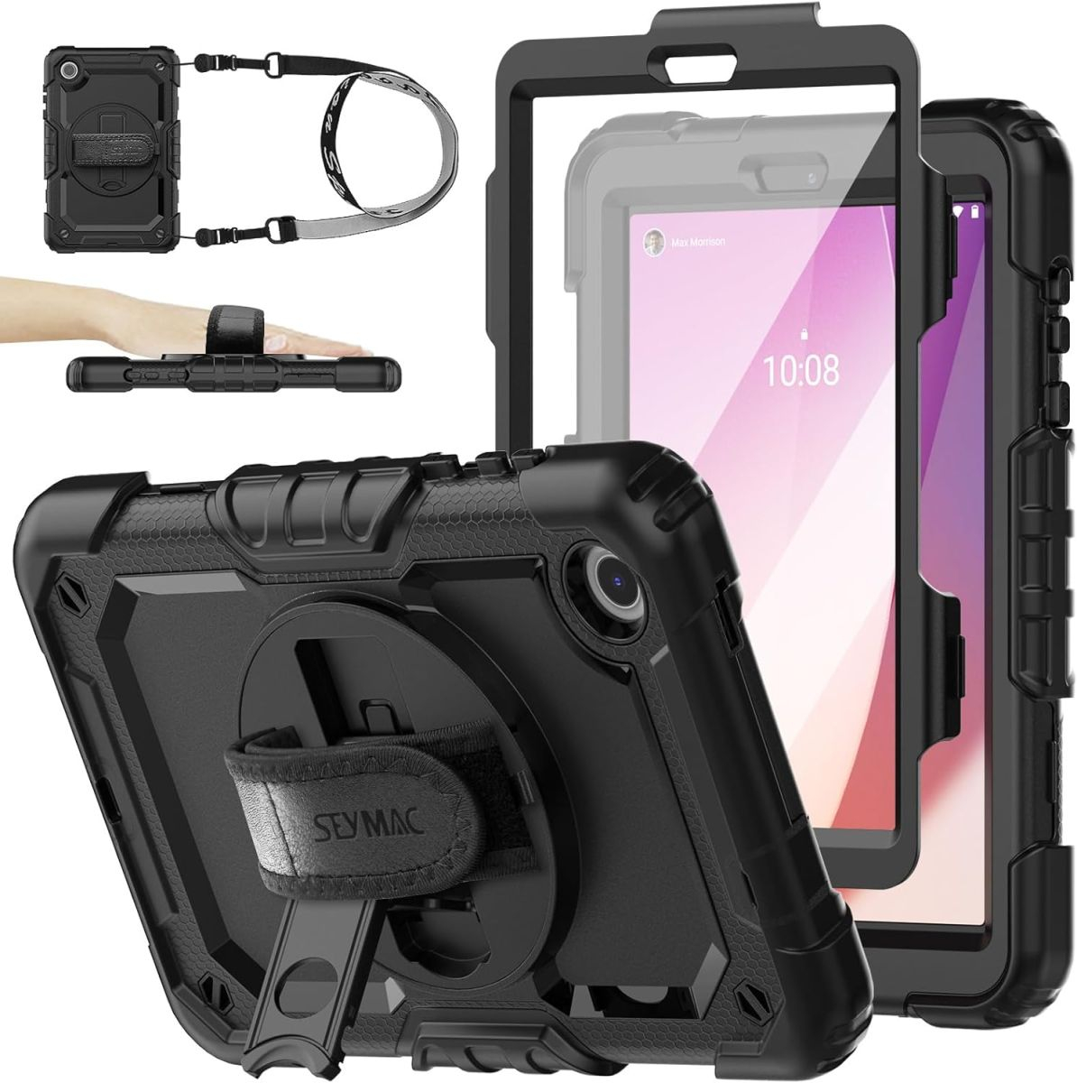 Чехол Rugged 3 Layers броньований протиударний з захистом M8 TB-8506 8505 8705 Чорний Чехол Rugged 3 Layers броньований протиударний з захистом M8 TB-8506 8505 8705 Чорний