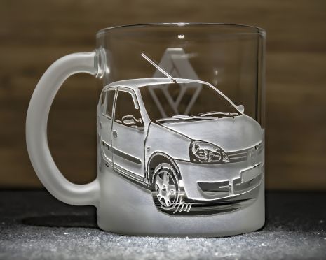 Чашка для чая и кофе с гравировкой фото Renault Clio Рено Кліо