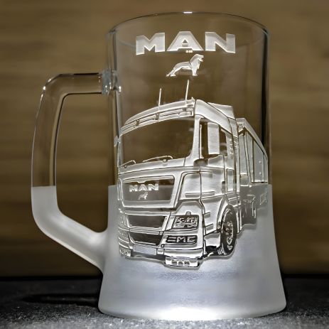 Бокал з гравіюванням MAN TGX - Подарунок водію вантажівки-далекобійнику Бокал з гравіюванням MAN TGX - Подарунок водію вантажівки-далекобійнику