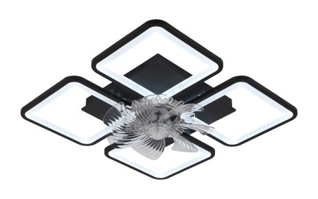 Светодиодная люстра с вентилятором Valeso V YZD5007-FAN BK