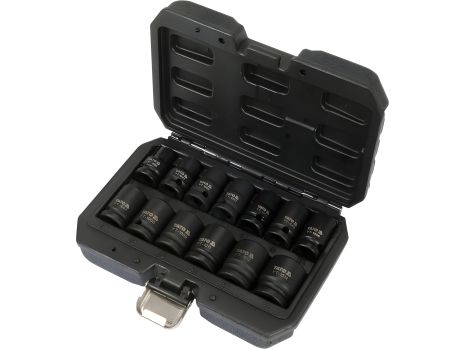 Набор головок 6 размеров с квадратом 1/2", M10-M24 мм, 13 шт, Yato YT-10251