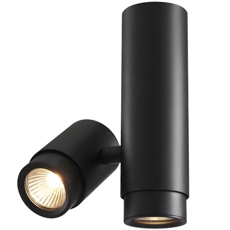 VIDEX VL-SPF07-B подвійний накладний світильник під лампу GU10, чорний, поворотний VIDEX VL-SPF07-B подвійний накладний світильник під лампу GU10, чорний, поворотний