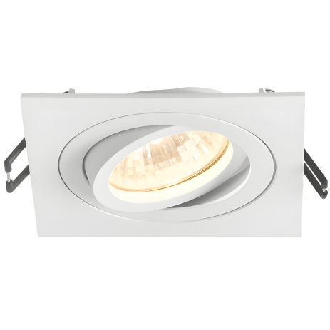 Встроенный светильник VIDEX VL-SPF08S-W для лампы GU10, поворотный, квадратный, белый