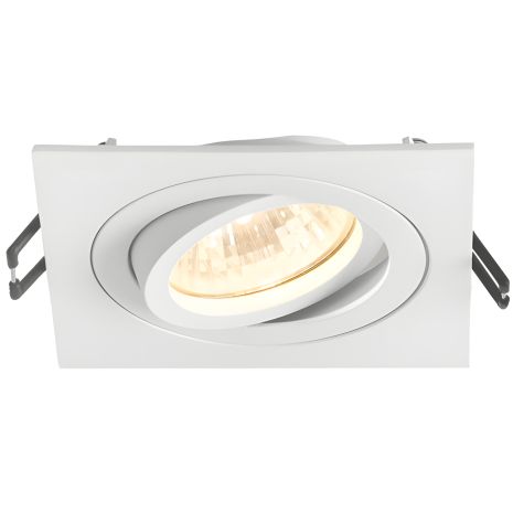 Встроенный светильник VIDEX VL-SPF08S-W для лампы GU10, поворотный, квадратный, белый