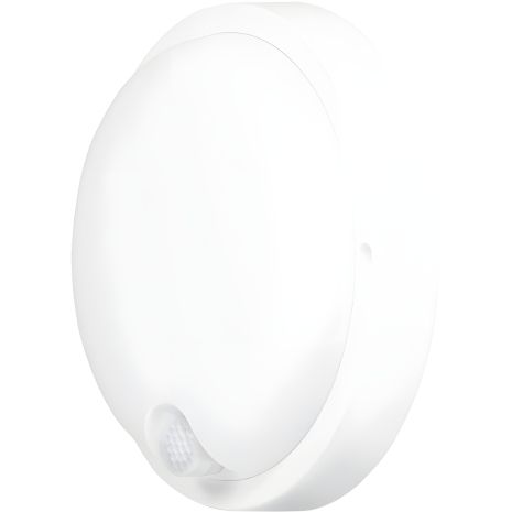 Защищенный уличный светильник с инфракрасным датчиком движения и освещенности VIDEX VL-BHR-125W-SP 12W 5000K 220V круглый, белый