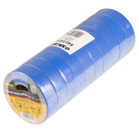 Стрічка ізоляційна ПВХ (синя) 0.13мм×19мм×20м SIGMA 8413411
