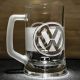 Пивний келих із гравіюванням Volkswagen головного мозку з матовою ручкою — подарунок для завзятого шанувальника марки Volkswagen