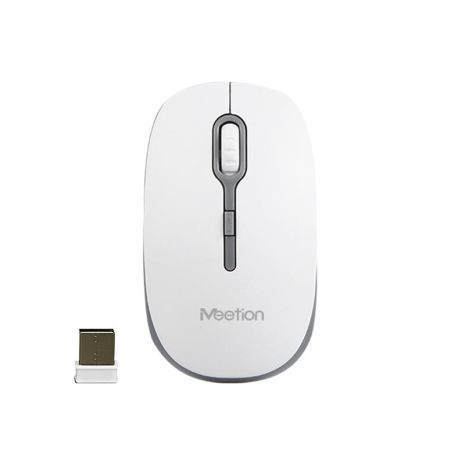 Бездротова миша MeeTion MT-R547, 2.4G, 800-1600DPI, 1xAA, white-grey