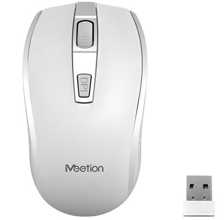 Бездротова миша MeeTion MT-R560, 2.4G, 1хАА, 800-1600DPI, біла