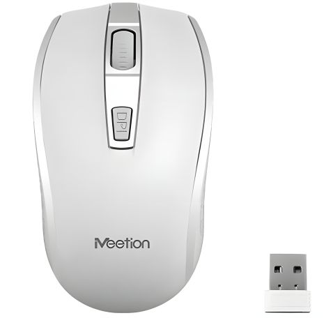 Бездротова миша MeeTion MT-R560, 2.4G, 1хАА, 800-1600DPI, white