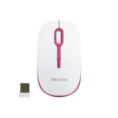 Бездротова миша MeeTion MT-R547, 2.4G, 800-1600DPI, 1xAA, white-red