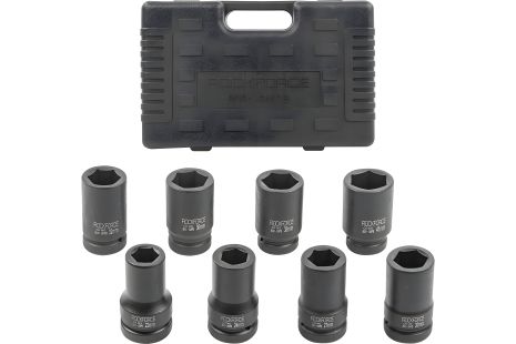 Набор ударных головок глубоких 8пр. 1"(6-гран) (22,24,27,30,32,36,38,41) в кейсе ROCKFORCE RF-8081-5MPB