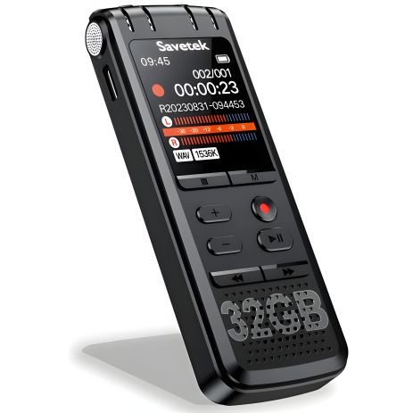 Професійний цифровий стерео диктофон Savetek GS-R58 з шумозаглушенням та голосовою активацією, 32 GB Професійний цифровий стерео диктофон Savetek GS-R58 з шумозаглушенням та голосовою активацією, 32 GB