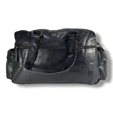 Вмістка та зручна шкіряна сумка з кишенею для ноутбука, чорна Вмістка та зручна шкіряна сумка з кишенею для ноутбука, чорна