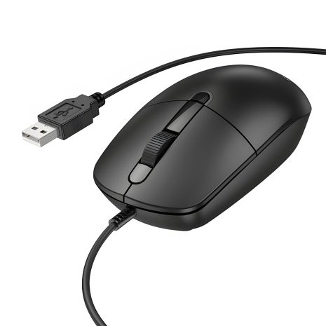 Дротова миша BOROFONE BG17, 800-1200-1600DPI, USB, 1.4m, black Дротова миша BOROFONE BG17, 800-1200-1600DPI, USB, 1.4m, black