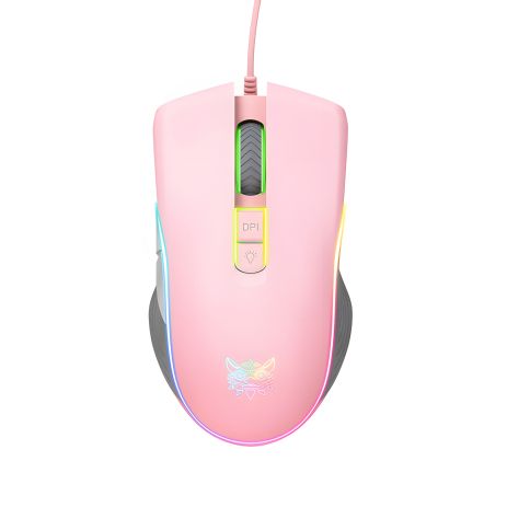 Геймерська дротова миша ONIKUMA CW908, RGB, 1200-7200DPI, USB, 1.5m, pink