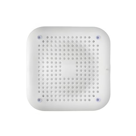 Силіконова накладка-решітка для зливу ванни, раковини, проти волосся та сміття, на присосках, квадратна, 145x145mm, біла Силіконова накладка-решітка для зливу ванни, раковини, проти волосся та сміття, на присосках, квадратна, 145x145mm, біла