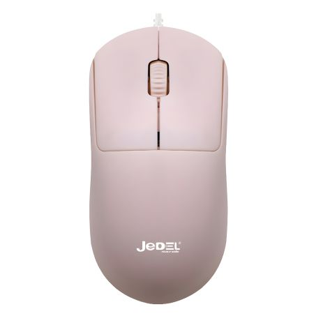 Дротова миша Jedel CP89, 1000DPI, USB, 1.35m, рожева