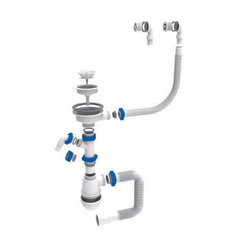 Сифон для стир. с круглым переполнением 3 1/2 " та 9842821