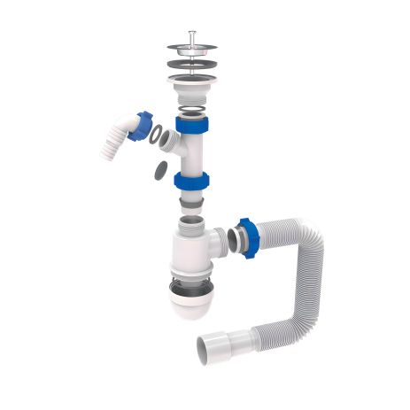 Сифон Tau 9841750 для раковини під пральну машину