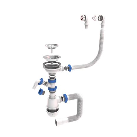 Сифон для WASH 3 1/2 "с круглым переполнением тау 9842520