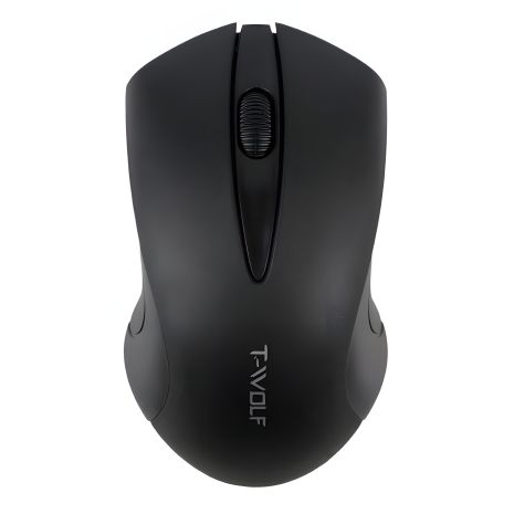 TWolf Q2 бездротова миша, 2.4G, 1000DPI, 1xAA, чорна